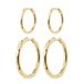 PILGRIM gold plated oorbellen Eve (set van 2)