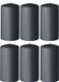 Enlightening Candles Bougie cylindrique/bougie pilier - 8x - anthracite - D6 x H8 cm - 27 heures de combustion