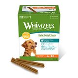 WHIMZEES Stix L, Maandvoorraad, 30 Stuks – Maat L, Kauwsnack voor Grote Honden, Natuurlijk & Graanvrij, Vegetarisch, Zonder Toegevoegde Suiker