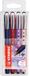 STABILO worker+ Rollerball Pen 0.5 mm NatureCOLORS Wildflower Etui Met 4 Kleuren