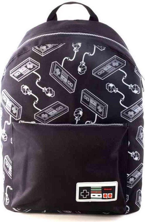 Difuzed Nintendo NES Controller AOP Backpack - Black/White - 24L