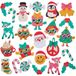 Baker Ross FN643 Groovy kerststickers van schuimrubber – set van 120, leuke en kleurrijke feestelijke stickers, perfect voor kerstknutsels