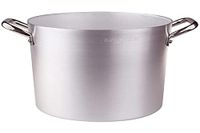 Pentole Agnelli Aluminium Inbox voorraadpot met 2 handgrepen, Ø 46 cm, zilver, 46 cm