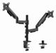 Gembird MA-DA2P-02 Bras de moniteur double pour bureau Noir