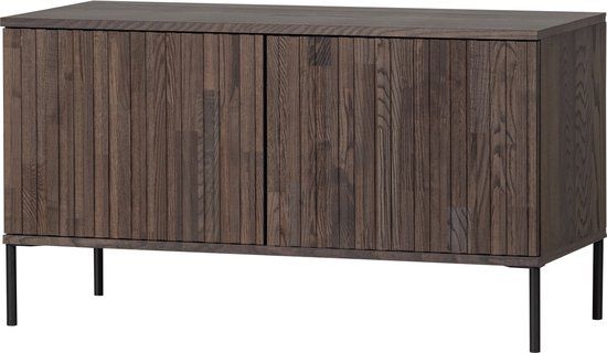 WOOOD New Gravure Tv Meubel - Essenhout - Espresso/Bruin - 56x100x44 cm