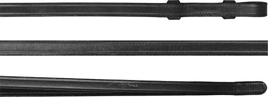 Dy on 1/2 (13mm) Full Leather Curb Reins Working Coll. - Black - Maat Full