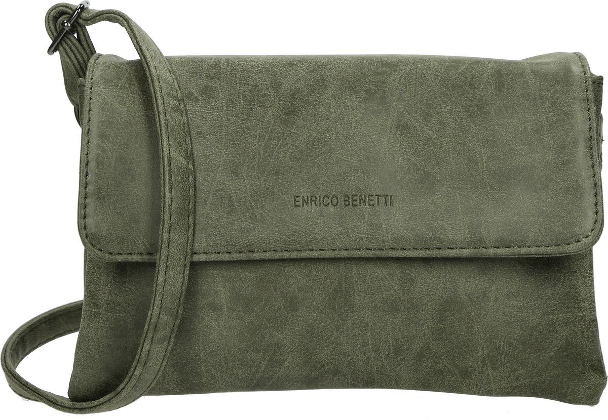 Enrico Benetti Anna crossbodytas met overslag 66639 - olijfgroen