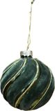 Uniplant Kerstbal swirl dennengroen 8 cm