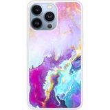 Apple Bedrukt siliconen hoesje compatibel met iPhone 13 Pro Colorful