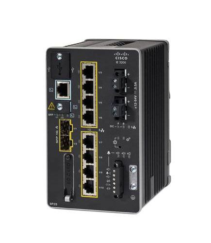 Cisco IE-3200-8P2S-E - Managed L2 Fast Ethernet PoE Switch - Black