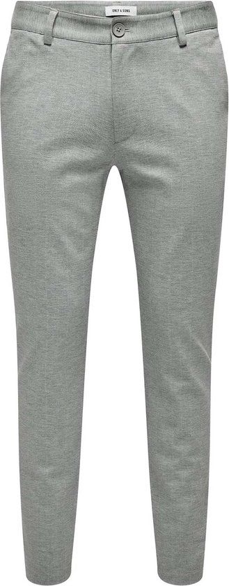 ONLY & SONS ONSMARK Slim Fit Herringbone Pant - Grijs - Maat 29/32