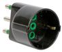 FANTON 82131 netstekker adapter Type L (IT) Zwart