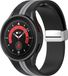 Strap-it Bracelet de montre intelligent - bracelet de montre en silicone magnétique adapté pour Samsung Galaxy Watch 7 (40 & 44mm) / Galaxy Watch 6 Classic / Watch 6 40 & 44mm / Watch 5 Pro / Watch 5 40 & 44mm / Watch 4 (Classic) / Watch FE - noir/gris