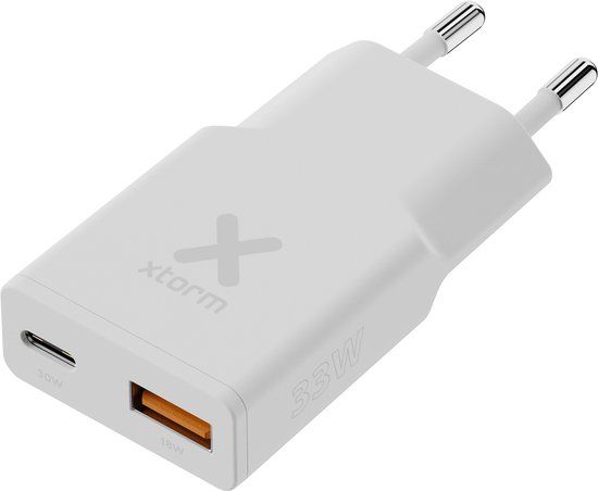 Xtorm Go2 Slimline 33W USB-C / USB Adapter - White