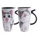 Lachineuse Set van 2 Grote Mokken 600ml - Vrolijke Katten Design - Porselein