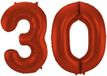 Folat Verjaardag Leeftijd folieballon - 30 jaar - rood - 86 cm