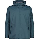 CMP Heren regenjas met vaste capuchon, petrol, 52