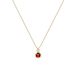 Lucardi Kinder Zilveren goldplated ketting lieveheersbeestje - Ketting - 925 Zilver - Goudkleurig - 38 cm