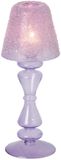 J-Line bougeoir à thé givré - verre - lilas clair - petit