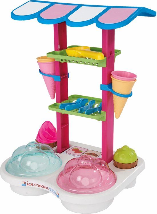 Androni Zand ijskraam speelset - 12-delig - Roze/Wit - Kunststof - Vanaf 2 jaar