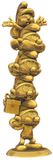 Schlumpf d'or Colonne – Figurine en résine, brillante, 30x9x10 cm