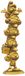 Schlumpf d'or Colonne – Figurine en résine, brillante, 30x9x10 cm