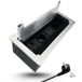 EVOTRADE Inbouwstekkerdoos met 2 SCHUKO 2 USB (A+C) 1 HDMI 1 Rj45 meervoudige contactdoos voor kantoor (aluminium)