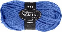 Merkloos Hobby bolletje wol - acryl - blauw - 35 mtr - garen - maxi bolletje - breien/haken