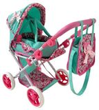 MarioToys Poussette pour poupées, modèle profond avec sac