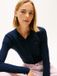 Tommy Jeans Cardigan Court Biologique Coton/Polyamide Col Rond Manches Longues S
