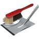 pelle à poussière argent en acier inoxydable/bois d'acajou avec lèvre pour intérieur