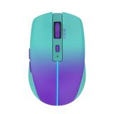 Inca IWM-511RM muis Kantoor Rechtshandig RF Wireless + Bluetooth + USB Type-C Optisch 1600 DPI Groen, Violet