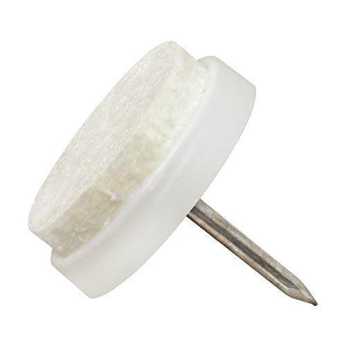 Adsamm Viltglijders met Spijker - Wit - Ø 20 mm - 32 stuks