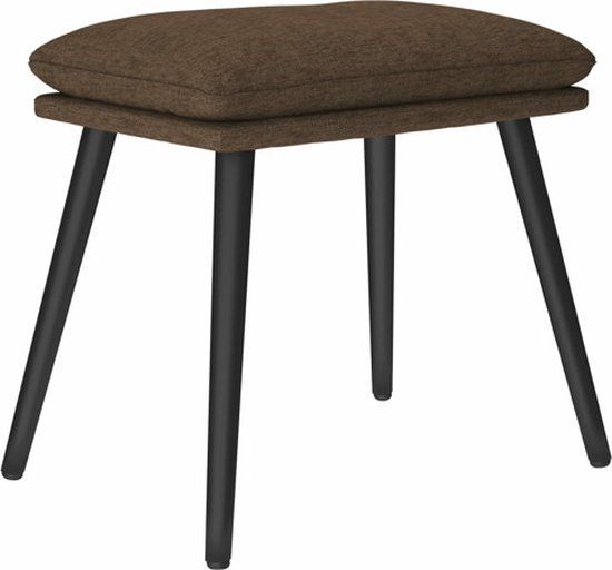 vidaXL Voetenbank 45x29,5x35 cm stof bruin