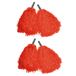 Funny Fashion Cheerballs Pompoms - 4x - Rood - Met Franjes en Stick Handgreep - 25 cm - Voor Kinderen