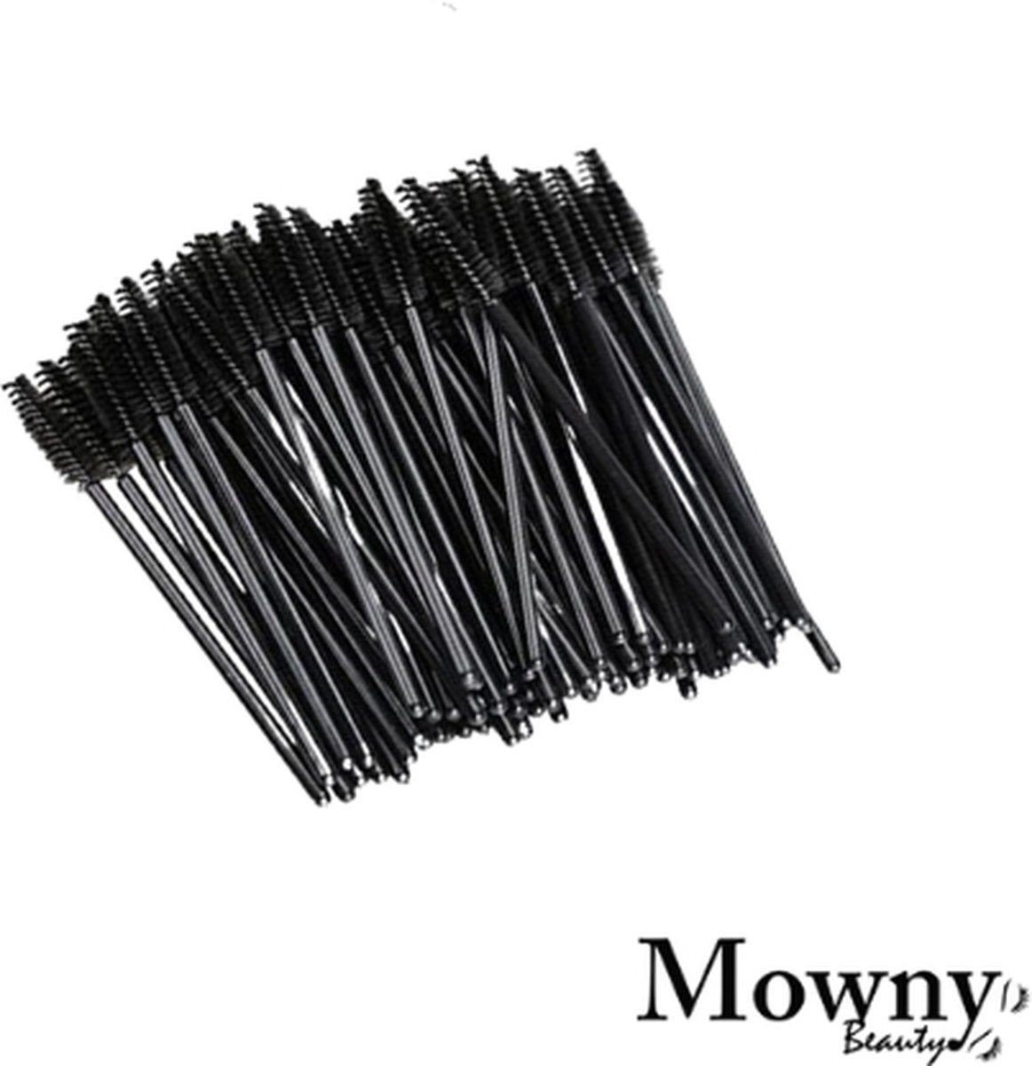 Mowny beauty - wimperborstel - wegwerp wimperborstel - 10 stuks zwart