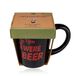 Accentra MEN'S Collection Xmas cadeauset met douchegel en bad 100 ml, keramische mok (ca. 250 ml), berken- en cedergeur bruin/donkergroen