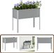 vidaXL Plantenbak - Staal - 100x41x90 cm - Grijs