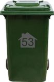 MC Living KadoExpress Kliko Sticker / Vuilnisbak Sticker - Nummer 53 - 22 x 17,5 - Antraciet