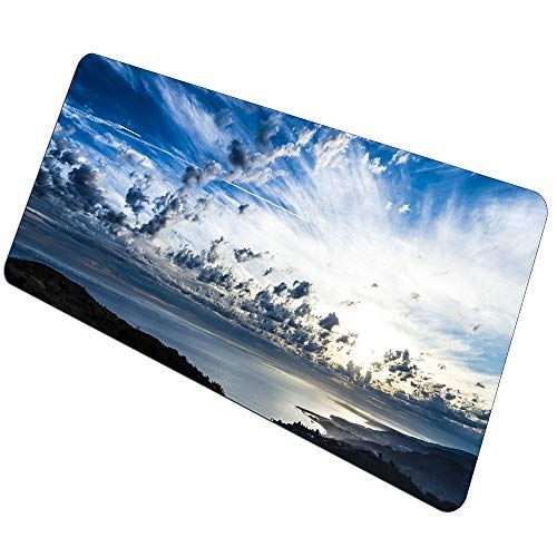 DHSBD Landschapsdruk Muismat Grote Xxl Rubber Gaming Muismat Toetsenbord Laptop Computer Bureaumatten