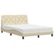 VidaXL Bed met matras, stof, crèmekleurig, 140x200 cm