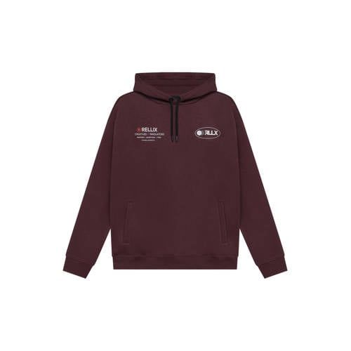 Rellix oversized hoodie met logo - donkerrood
