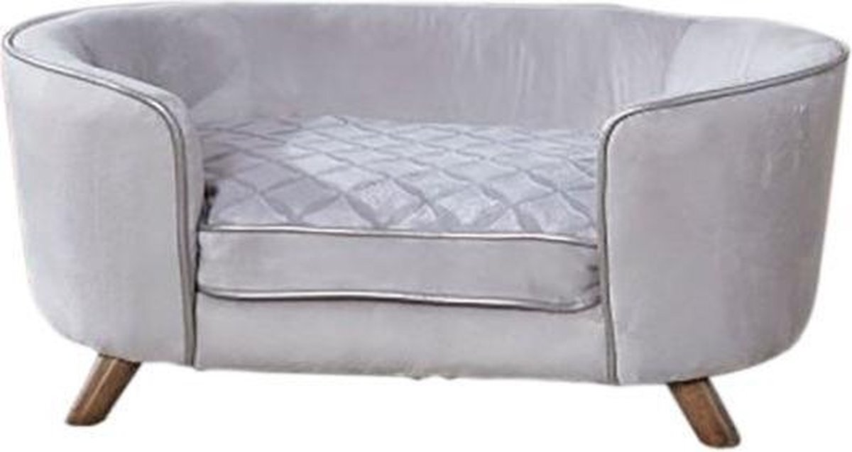 Enchanted Pet Enchanted hondenmand/sofa quicksilver zilverkleurig 84x57x35,5 cm zilver