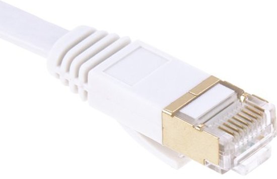 By Qubix Internetkabel van - 3 meter - wit - CAT7 ethernet kabel - RJ45 UTP kabel met snelheid 1000mbps - Netwerk kabel van hoge kwaliteit