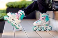 Raven Lia Mint 3-in-1 skates/rollers, maat 34-37, LED-wiel
