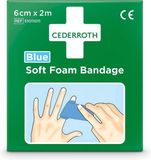 CEDERROTH verband van zacht schuim, elastisch, bleu 6 cm x 2 mètres