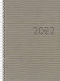 rido/idé 7023036802 Wochenkalender/Buchkalender 2022 studioplan int. Hardcover grijs