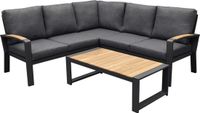 AVH-Collectie Costa Rica hoek loungeset 4-delig aluminium antraciet
