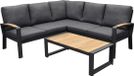 AVH-Collectie Costa Rica hoek loungeset 4-delig aluminium antraciet