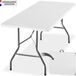 tectake® Table de camping pliable - 180 x 70 x 74 cm - Blanc